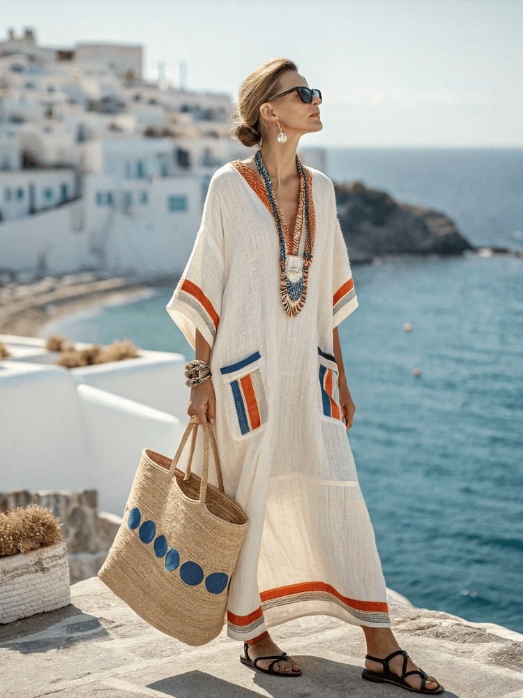 Elira - Elegant Long Dress With Pockets - E - moda