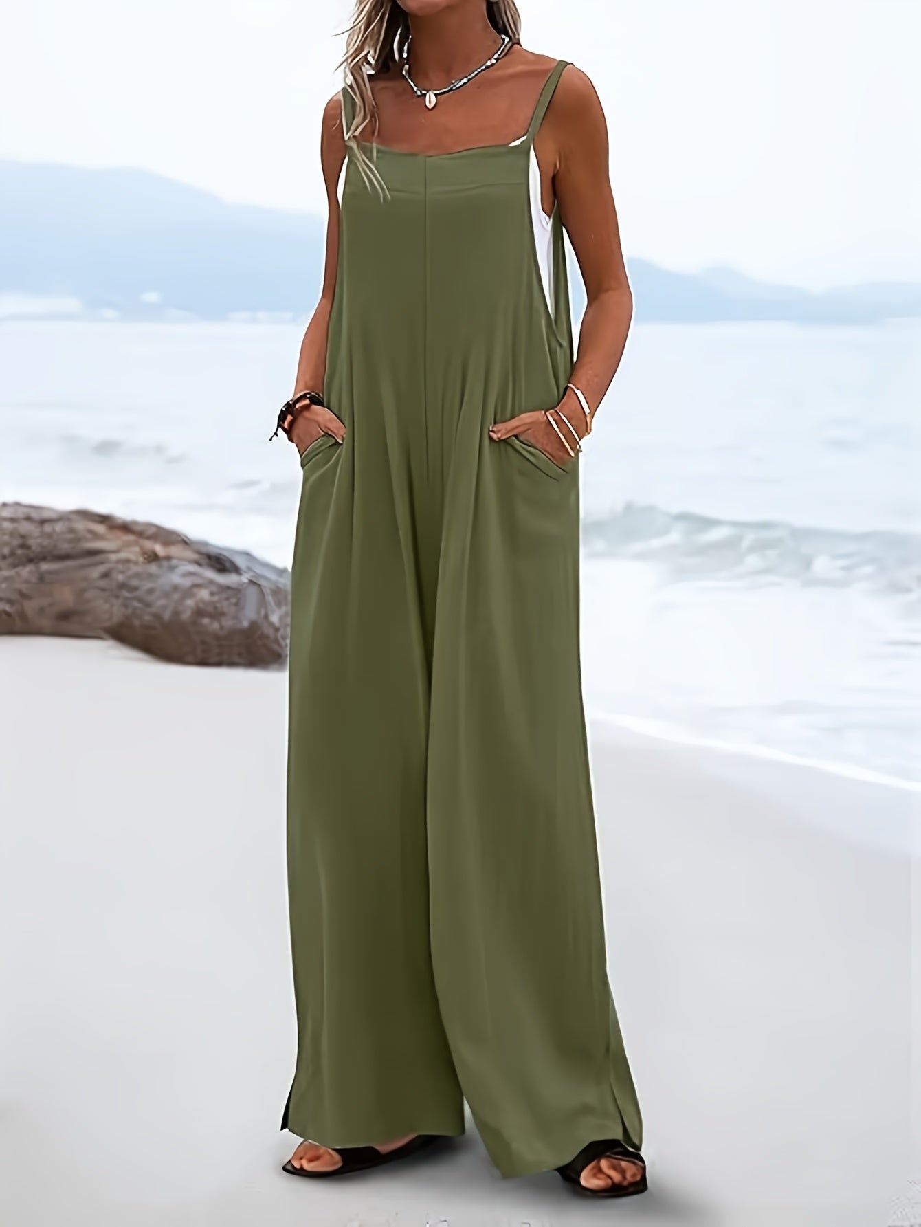 Casual Sling Jumpsuit - E - moda