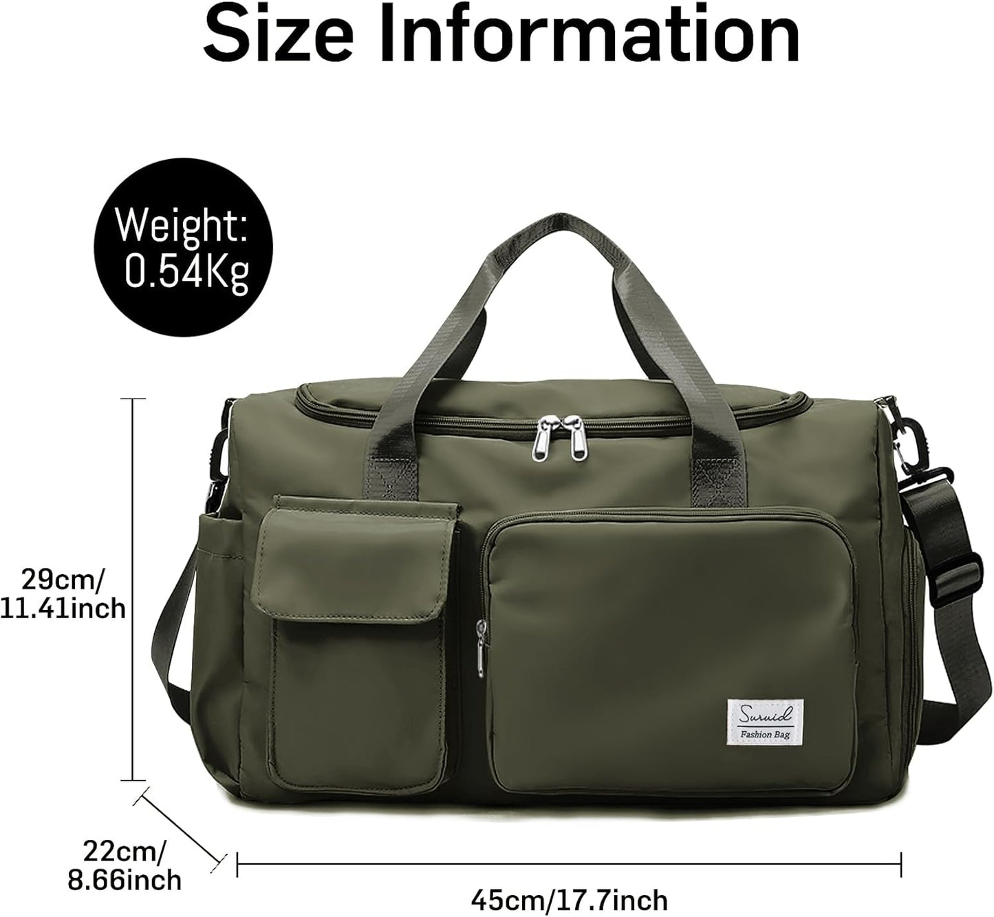 Evermode Gym Duffel Bag - E - moda