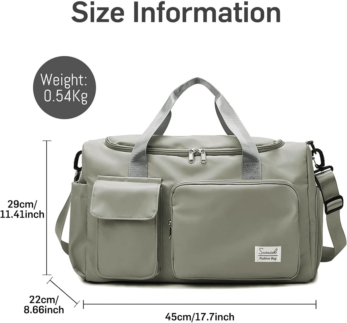 Evermode Gym Duffel Bag - E - moda