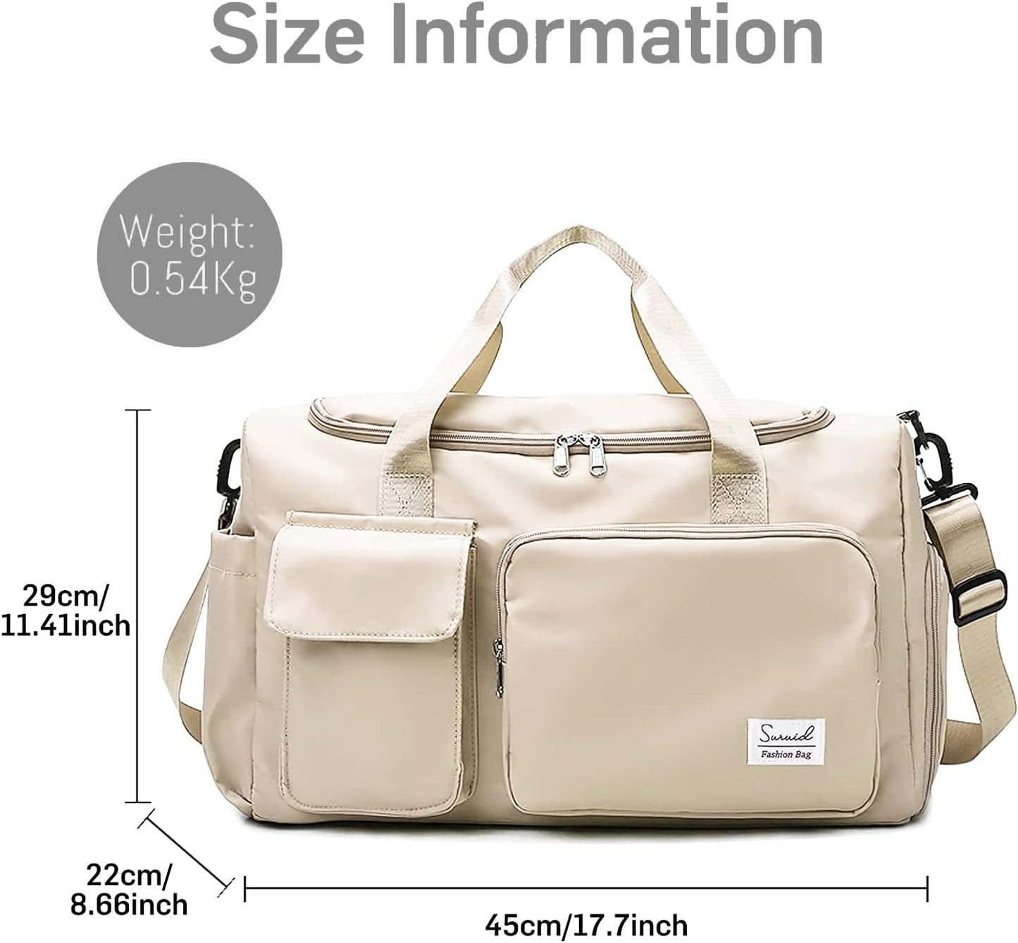 Evermode Gym Duffel Bag - E - moda