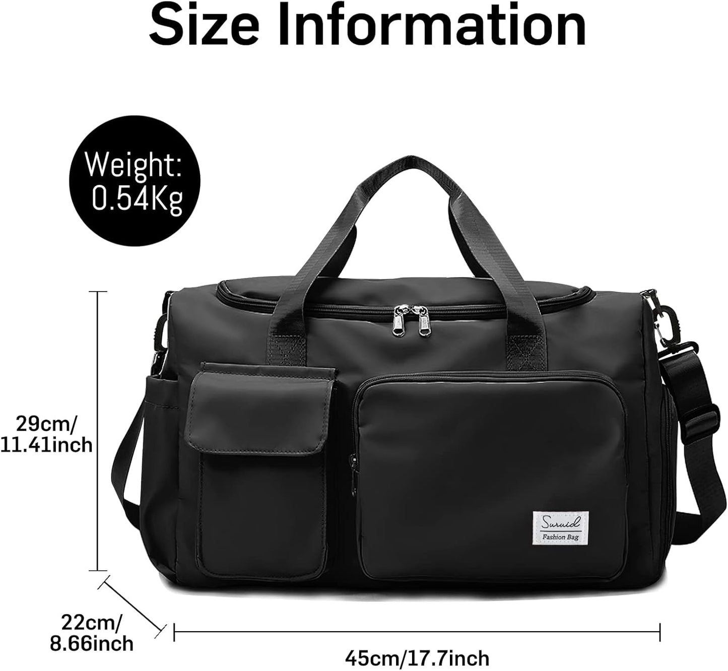 Evermode Gym Duffel Bag - E - moda