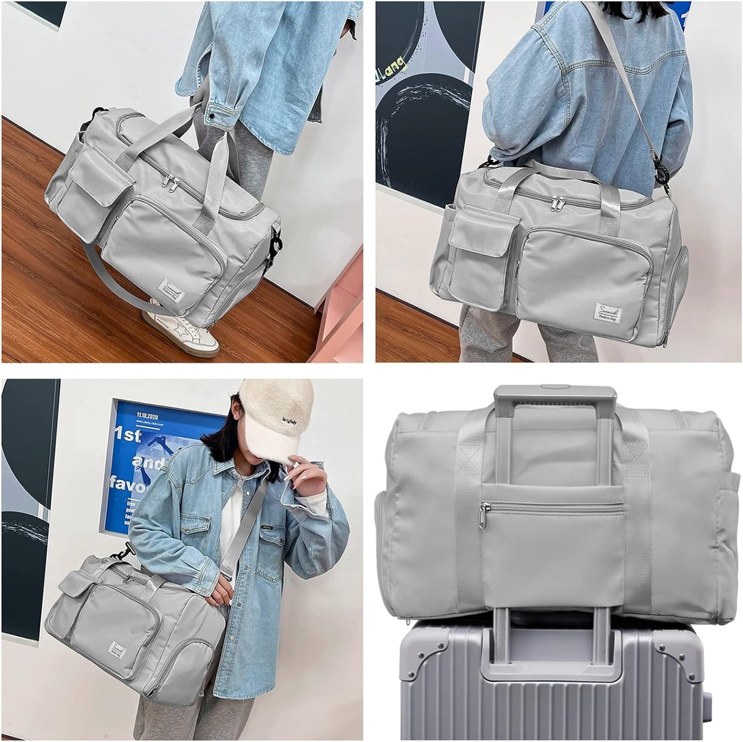 Evermode Gym Duffel Bag - E - moda