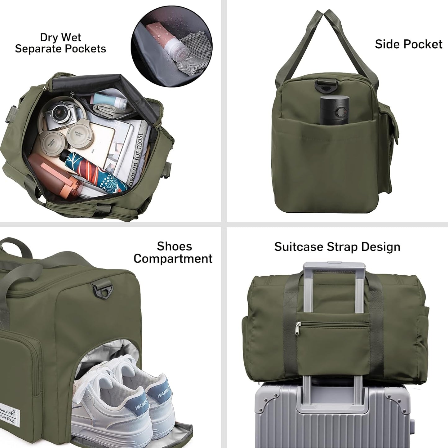 Evermode Gym Duffel Bag - E - moda