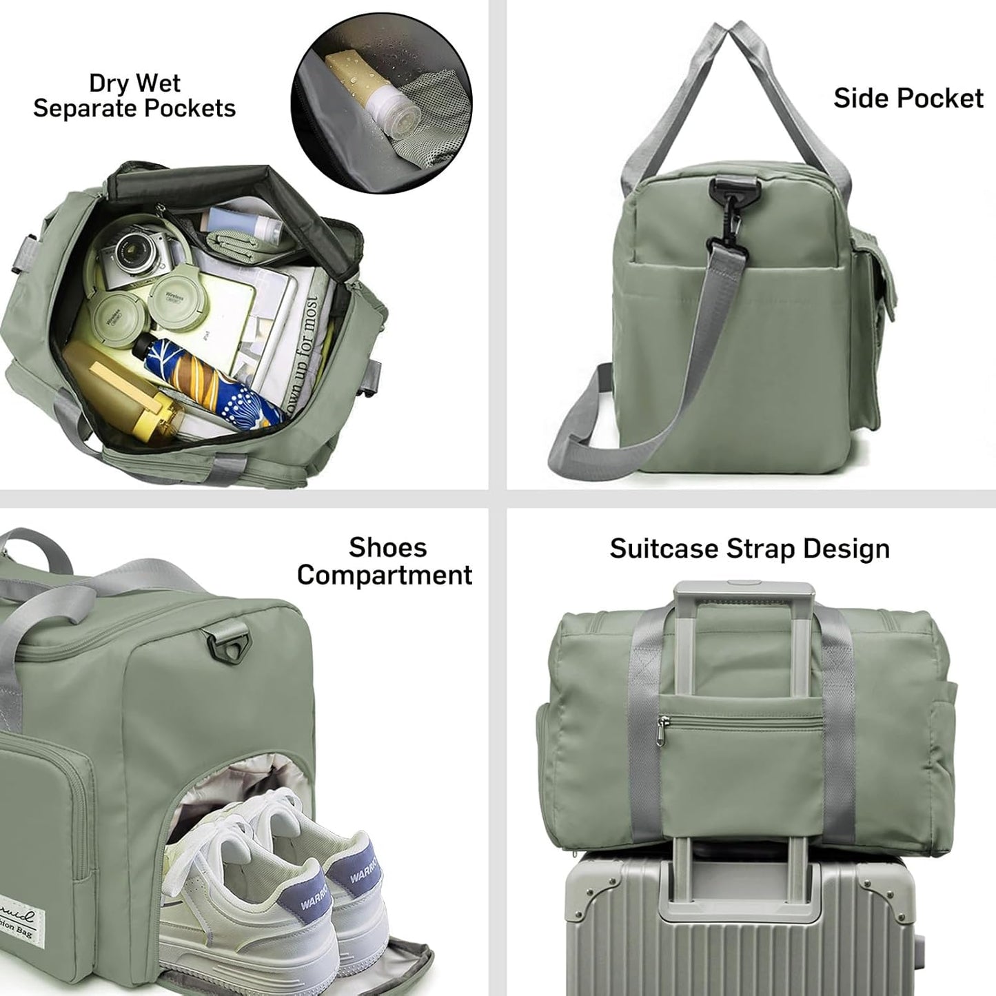 Evermode Gym Duffel Bag - E - moda
