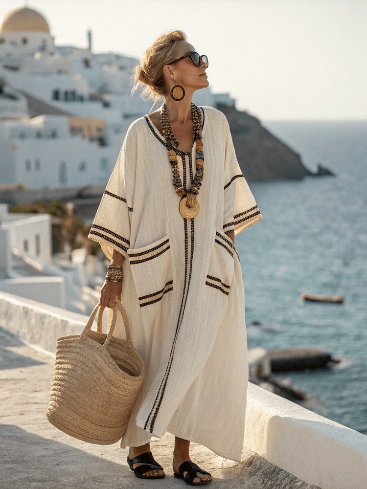 Elira - Elegant Long Dress With Pockets - E - moda