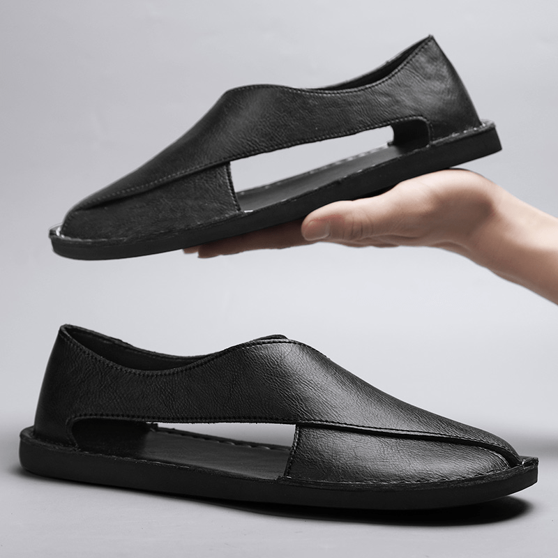 Arvento – Leather Crossover Sandals - E - moda
