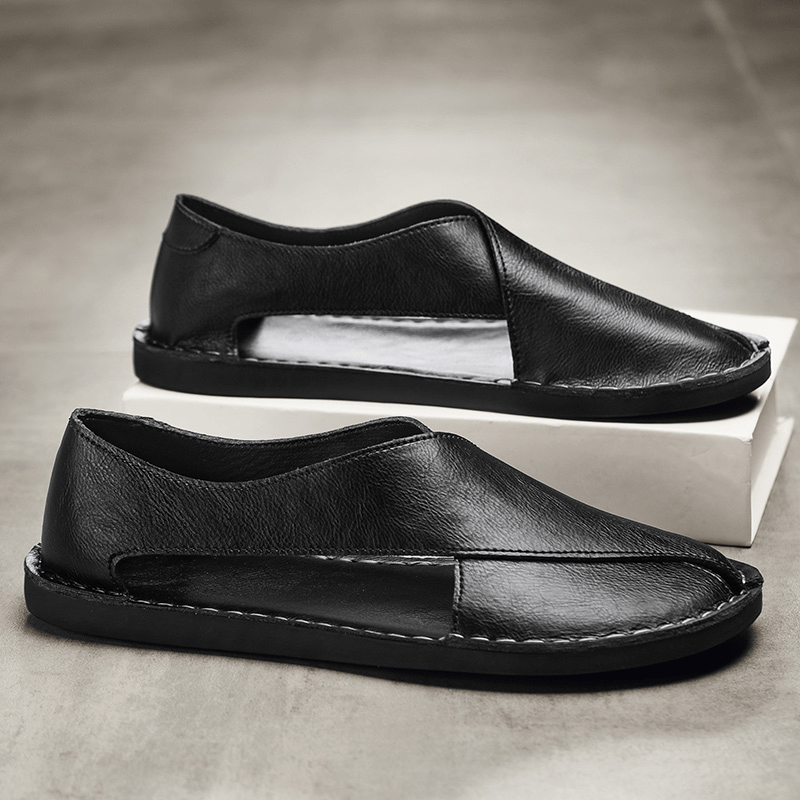 Arvento – Leather Crossover Sandals - E - moda