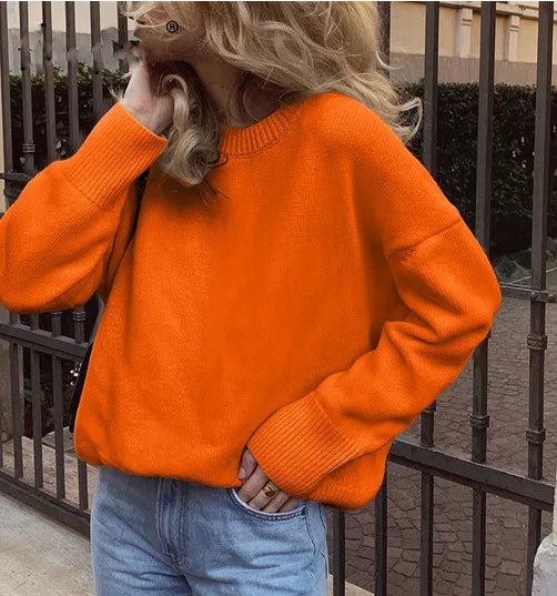 Anika – Colourful Knit Sweater for Everyday Warmth - E - moda