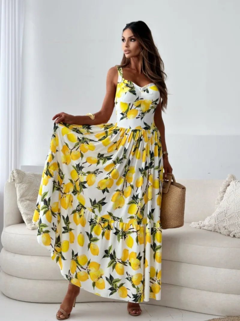 Serenique – Pleated Maxi Dress - E - moda