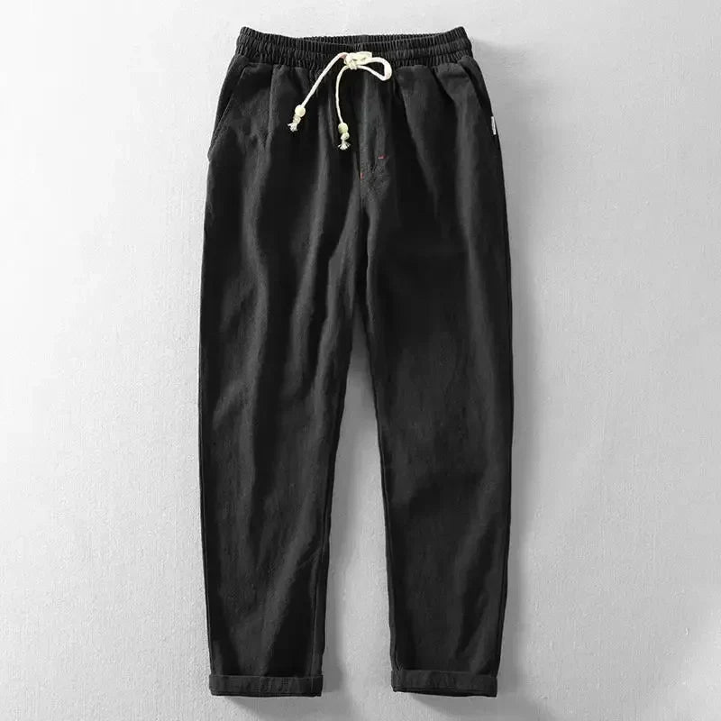 Solaro – Relaxed Linen Trousers - E - moda