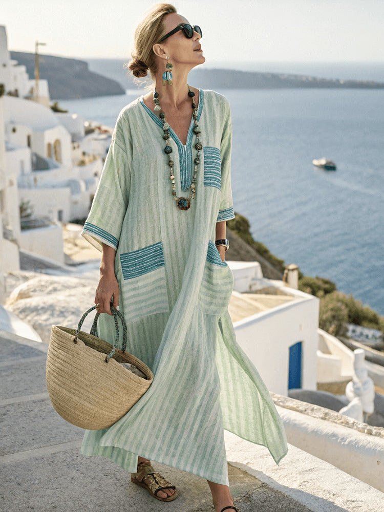 Elira - Elegant Long Dress With Pockets - E - moda