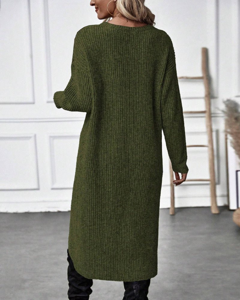 Claudia – Asymmetric Knit Dress - E - moda