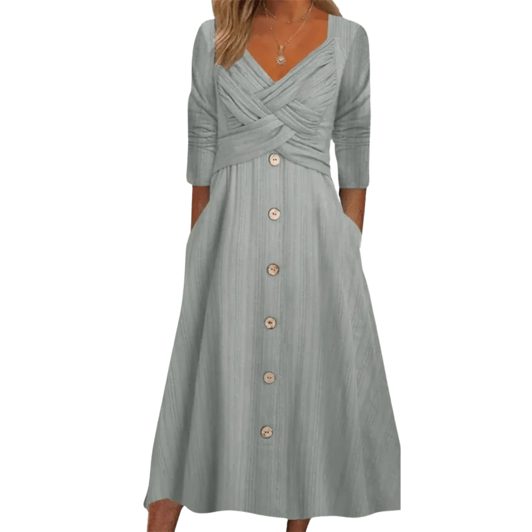 Ella | Elegant Tummy Coverage Dress - E - moda