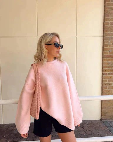 Anika – Colourful Knit Sweater for Everyday Warmth - E - moda