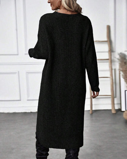 Claudia – Asymmetric Knit Dress - E - moda
