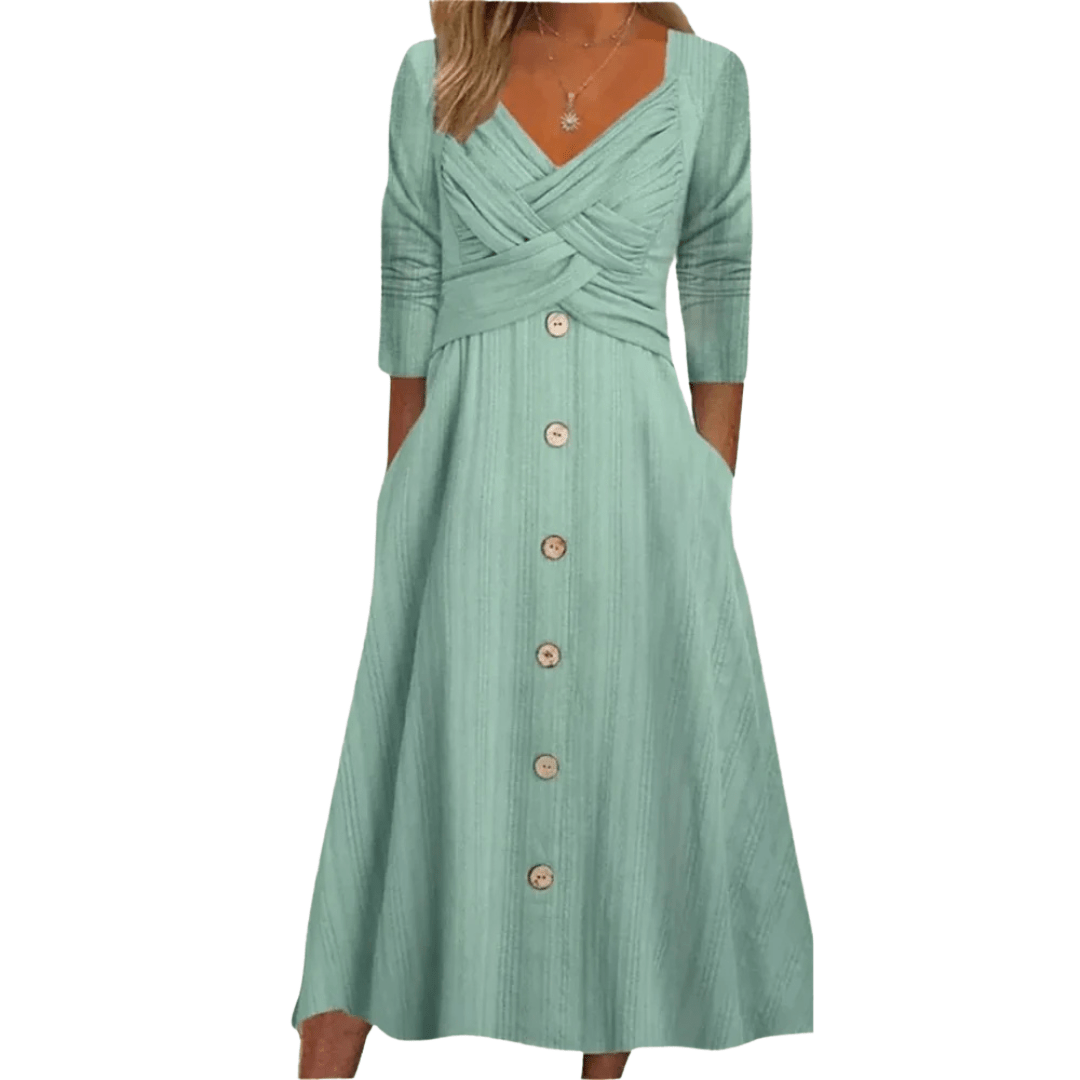 Ella | Elegant Tummy Coverage Dress - E - moda