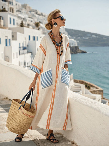 Elira - Elegant Long Dress With Pockets - E - moda