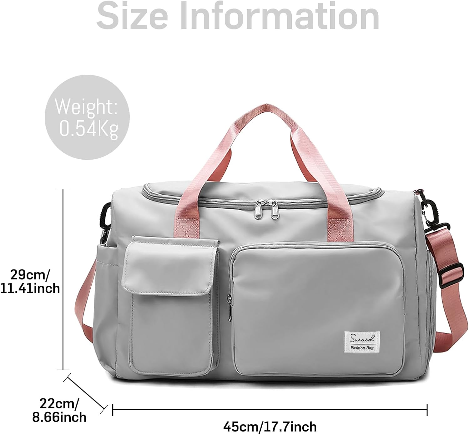Evermode Gym Duffel Bag - E - moda