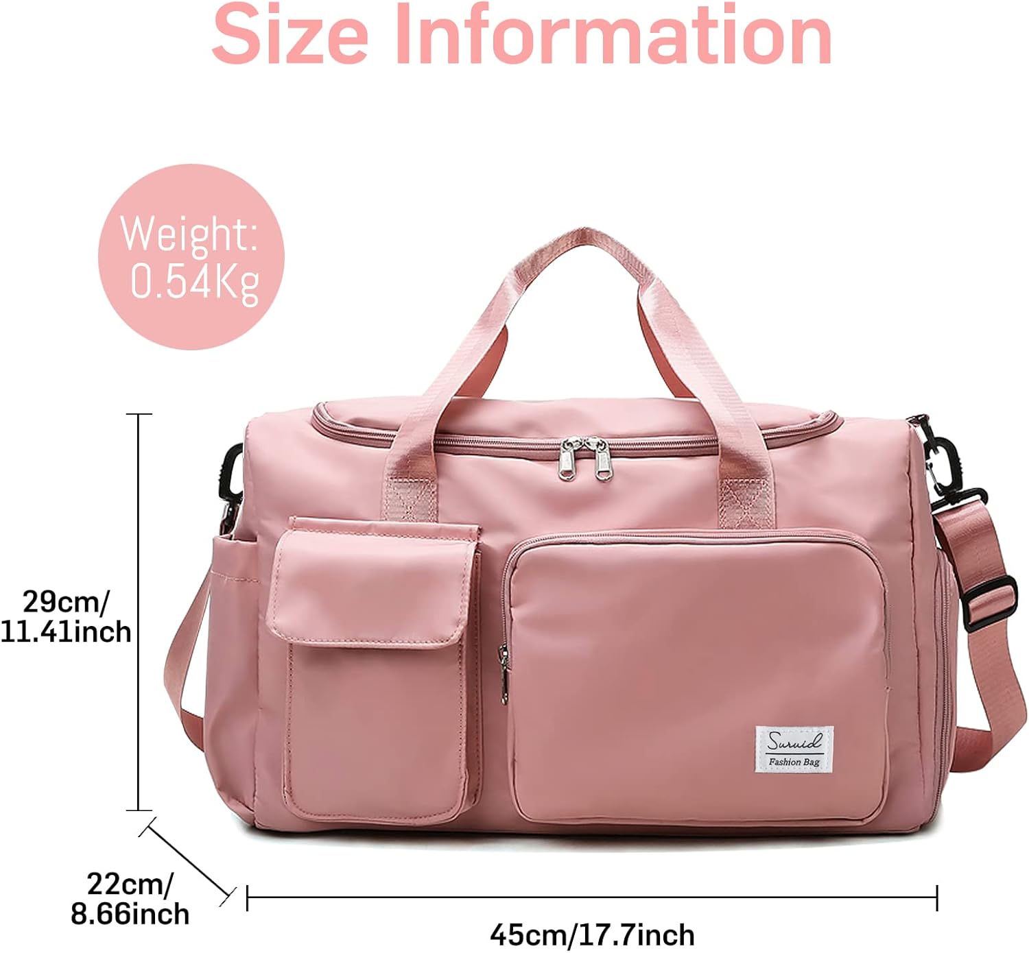 Evermode Gym Duffel Bag - E - moda