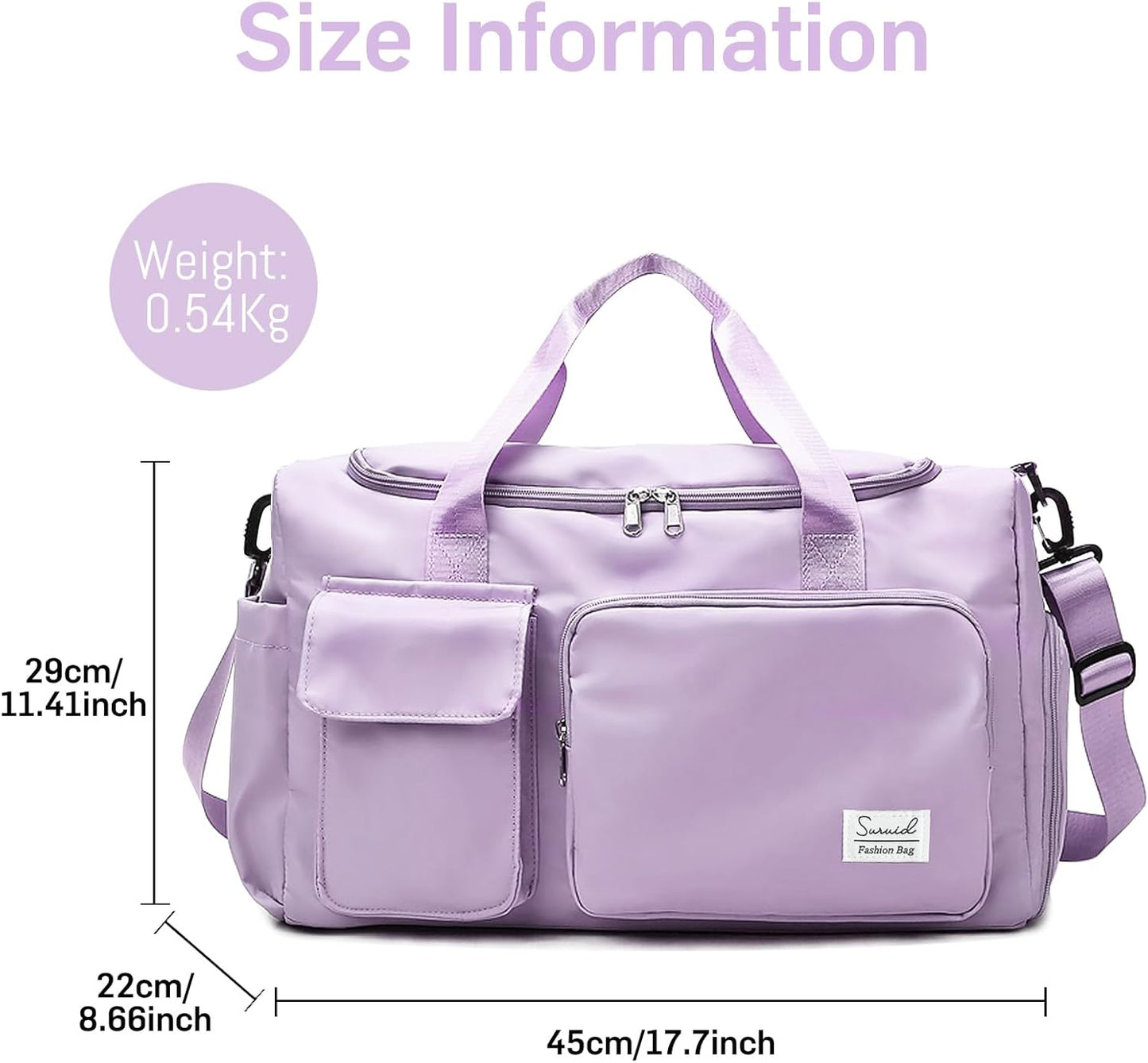Evermode Gym Duffel Bag - E - moda