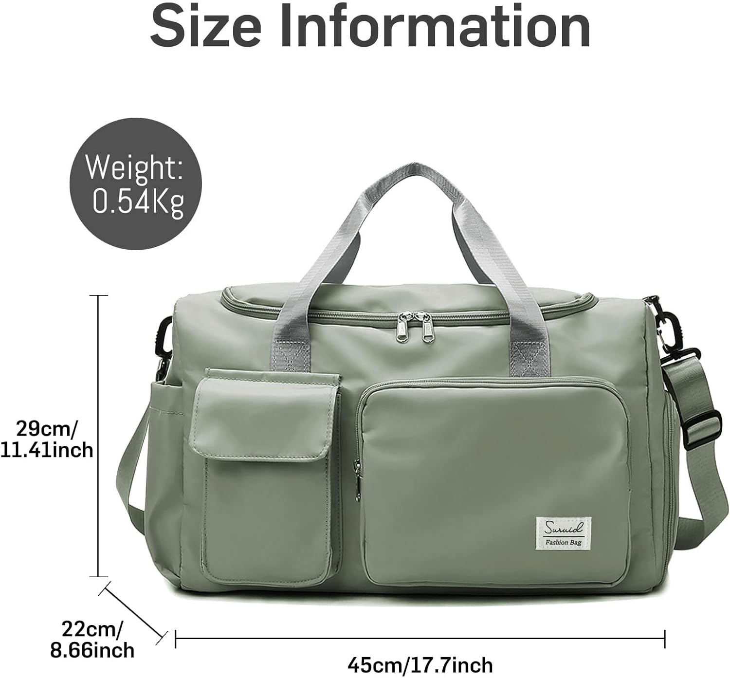 Evermode Gym Duffel Bag - E - moda