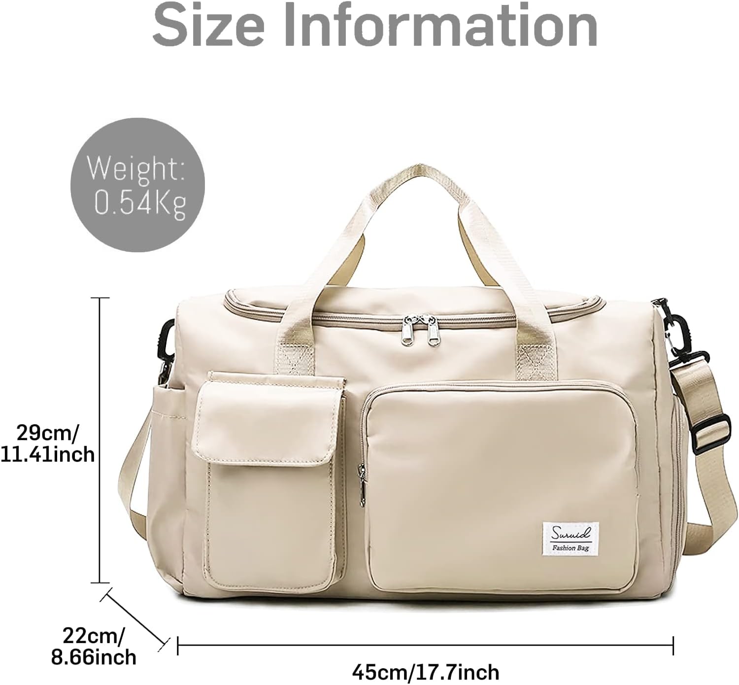 Evermode Gym Duffel Bag - E - moda