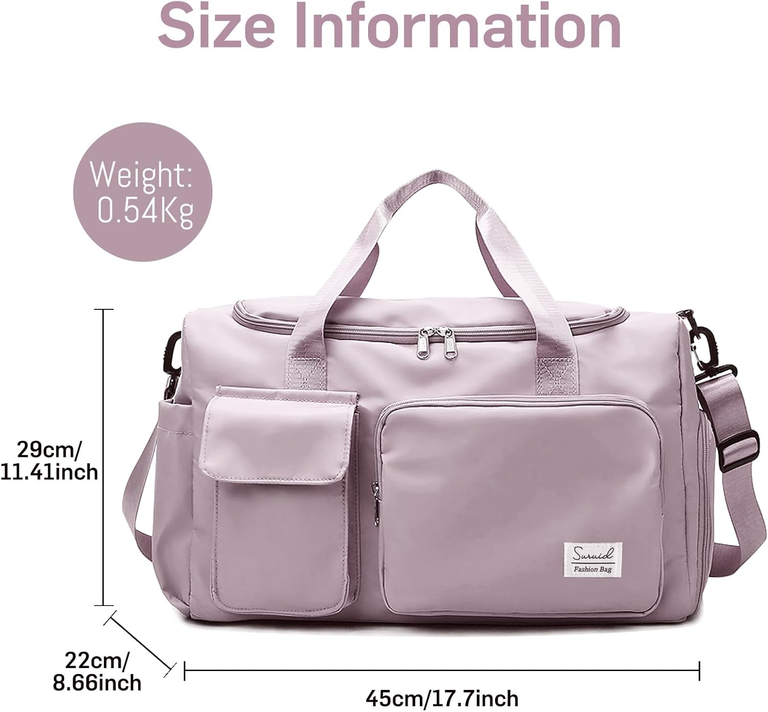 Evermode Gym Duffel Bag - E - moda