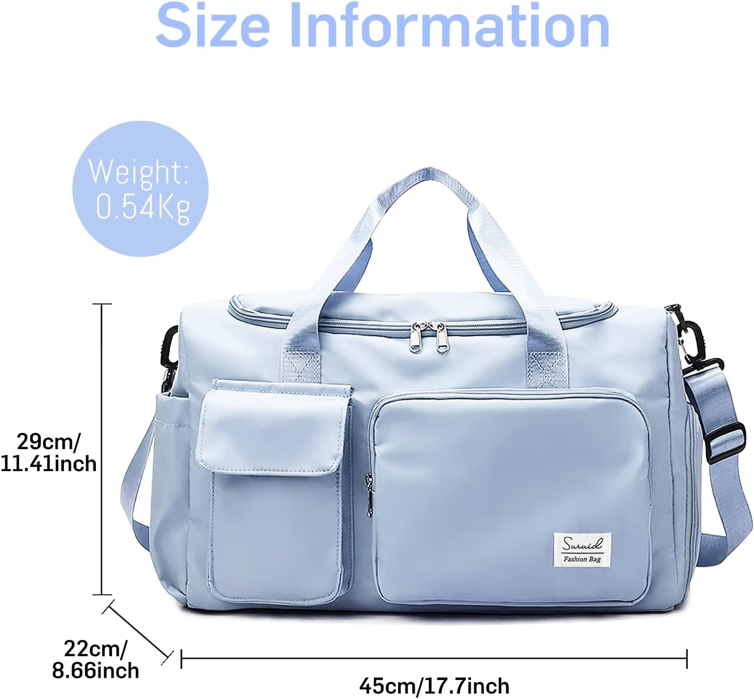 Evermode Gym Duffel Bag - E - moda