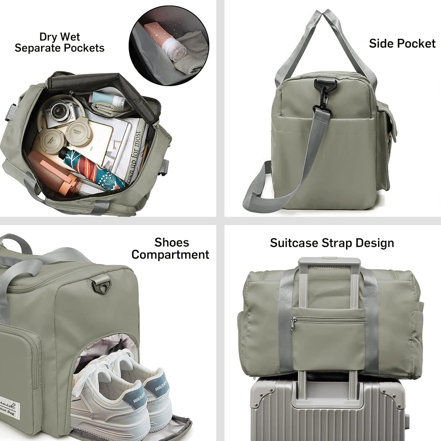 Evermode Gym Duffel Bag - E - moda