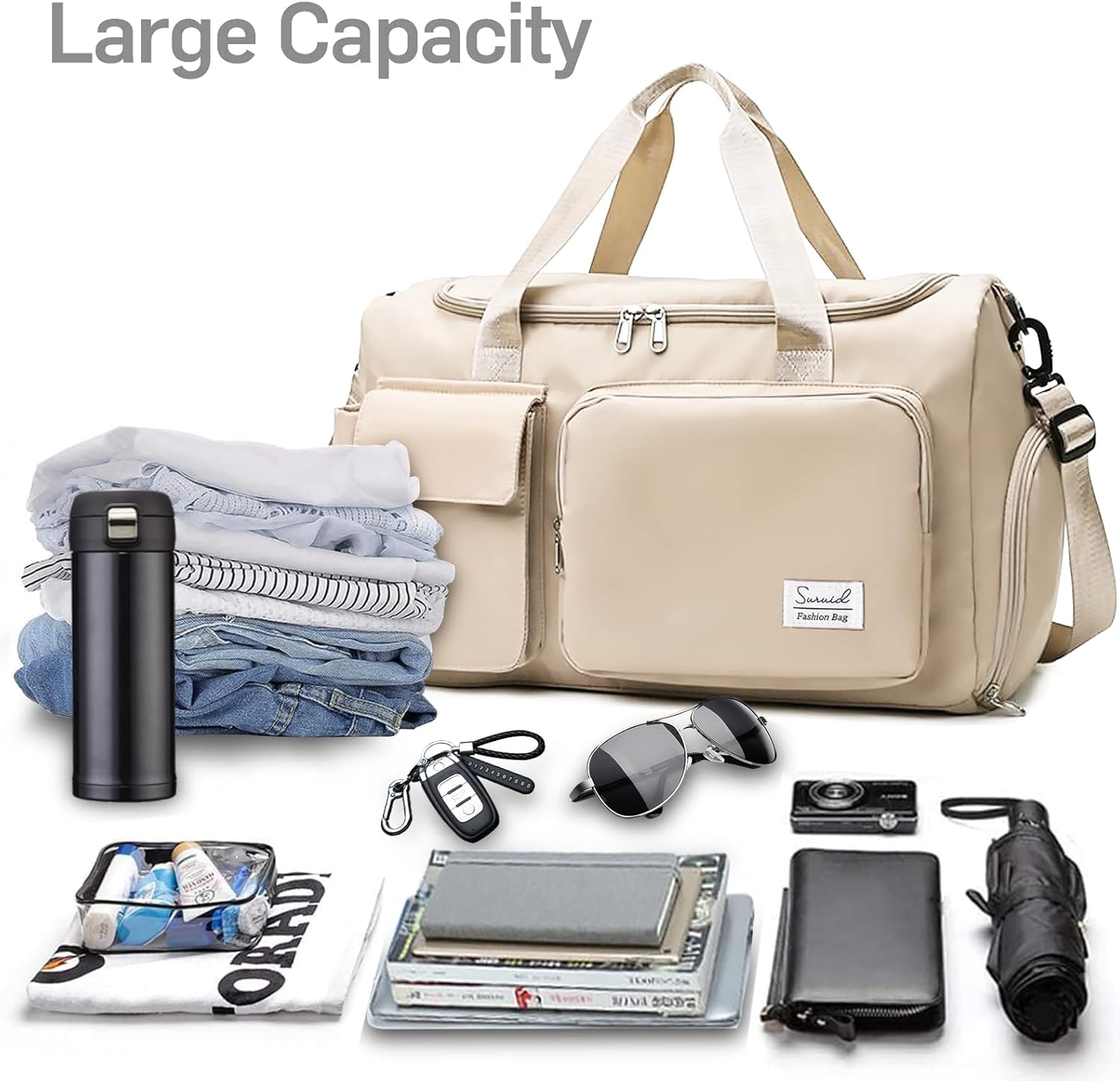 Evermode Gym Duffel Bag - E - moda