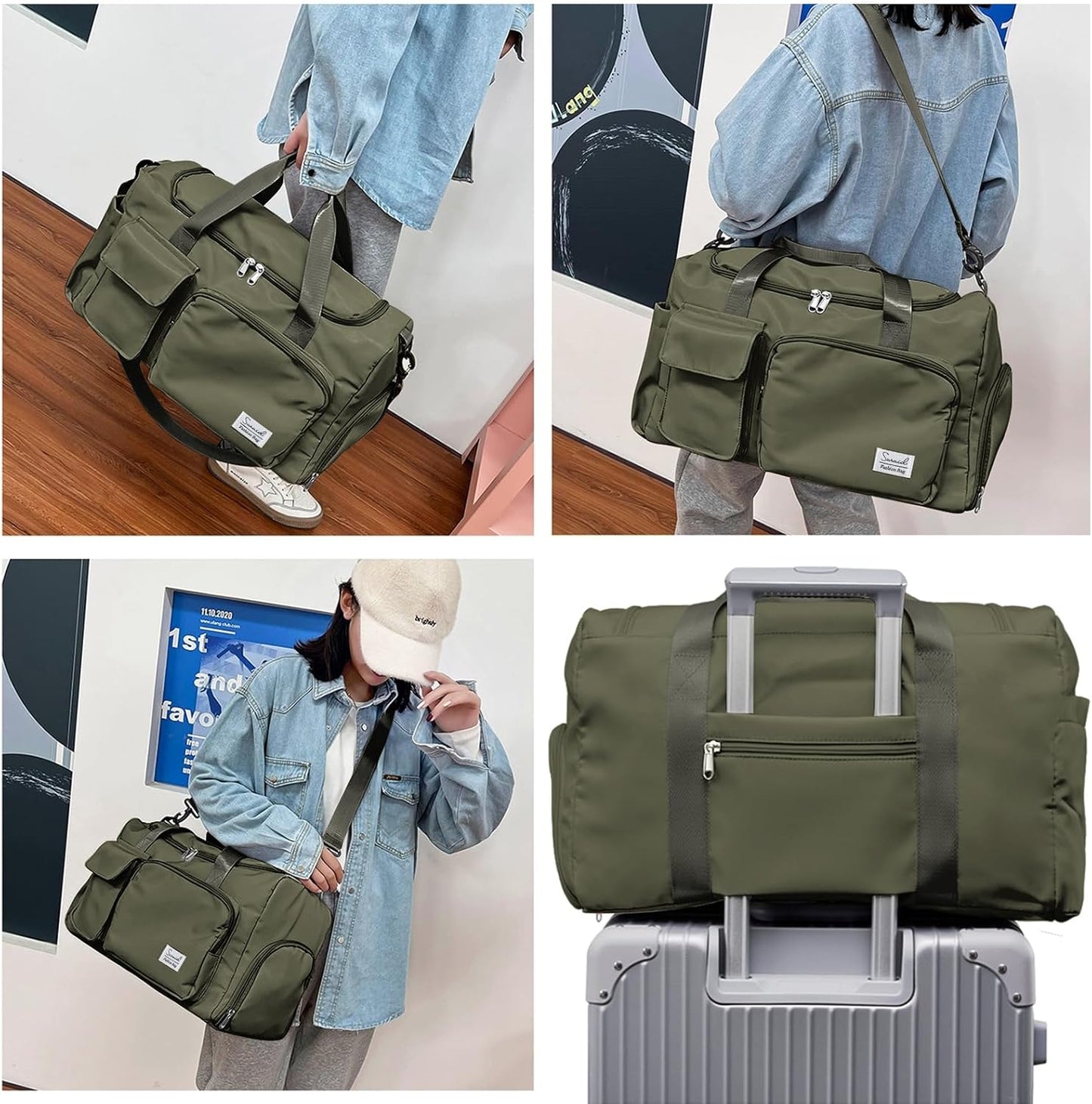 Evermode Gym Duffel Bag - E - moda