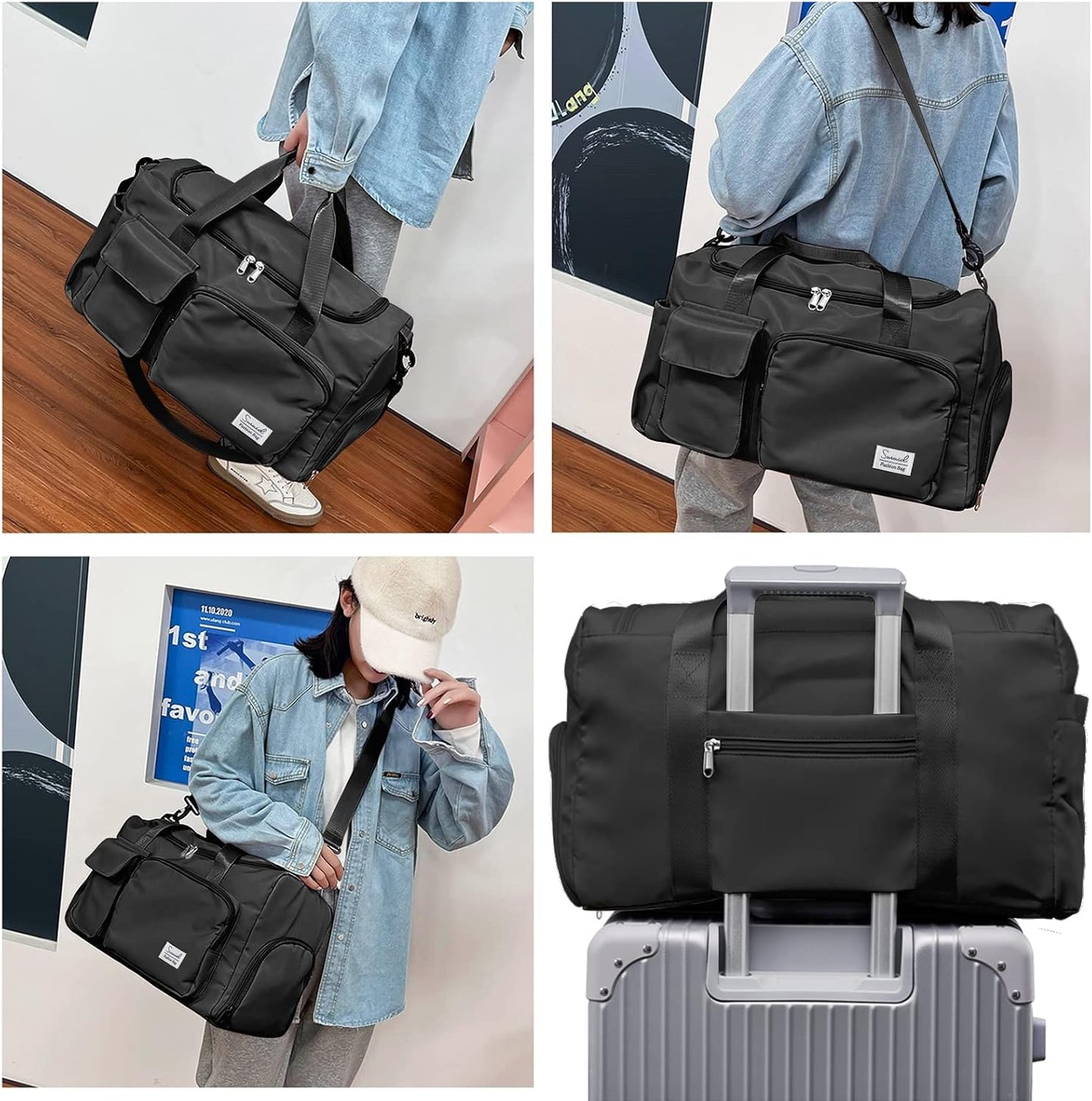 Evermode Gym Duffel Bag - E - moda