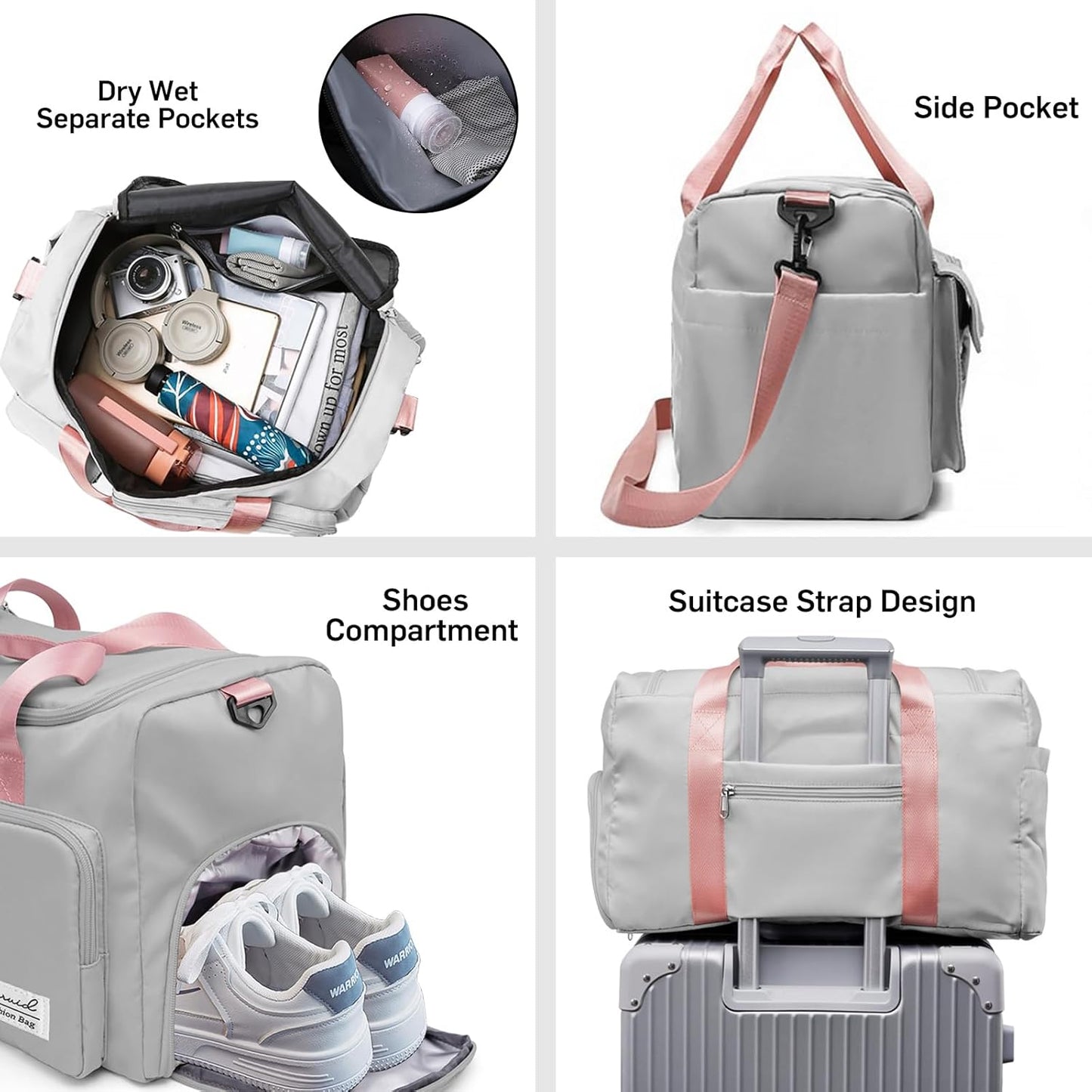 Evermode Gym Duffel Bag - E - moda