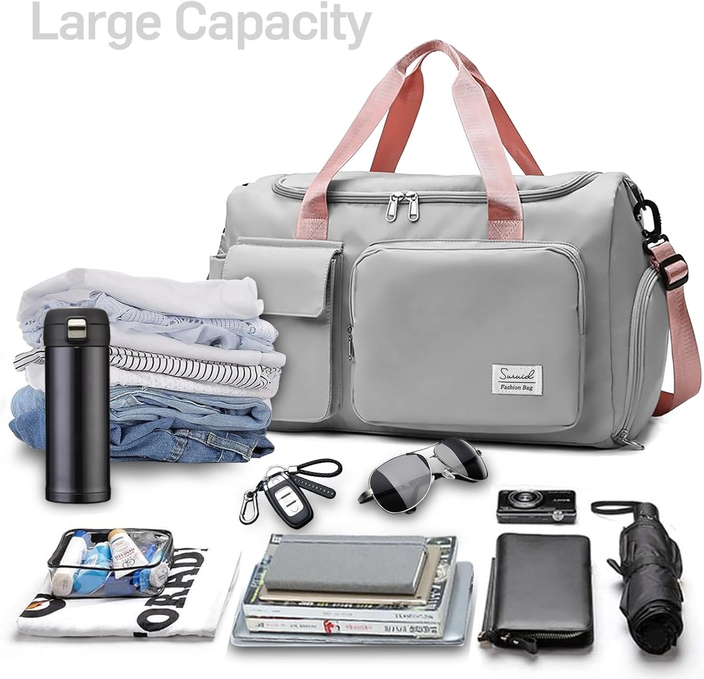 Evermode Gym Duffel Bag - E - moda