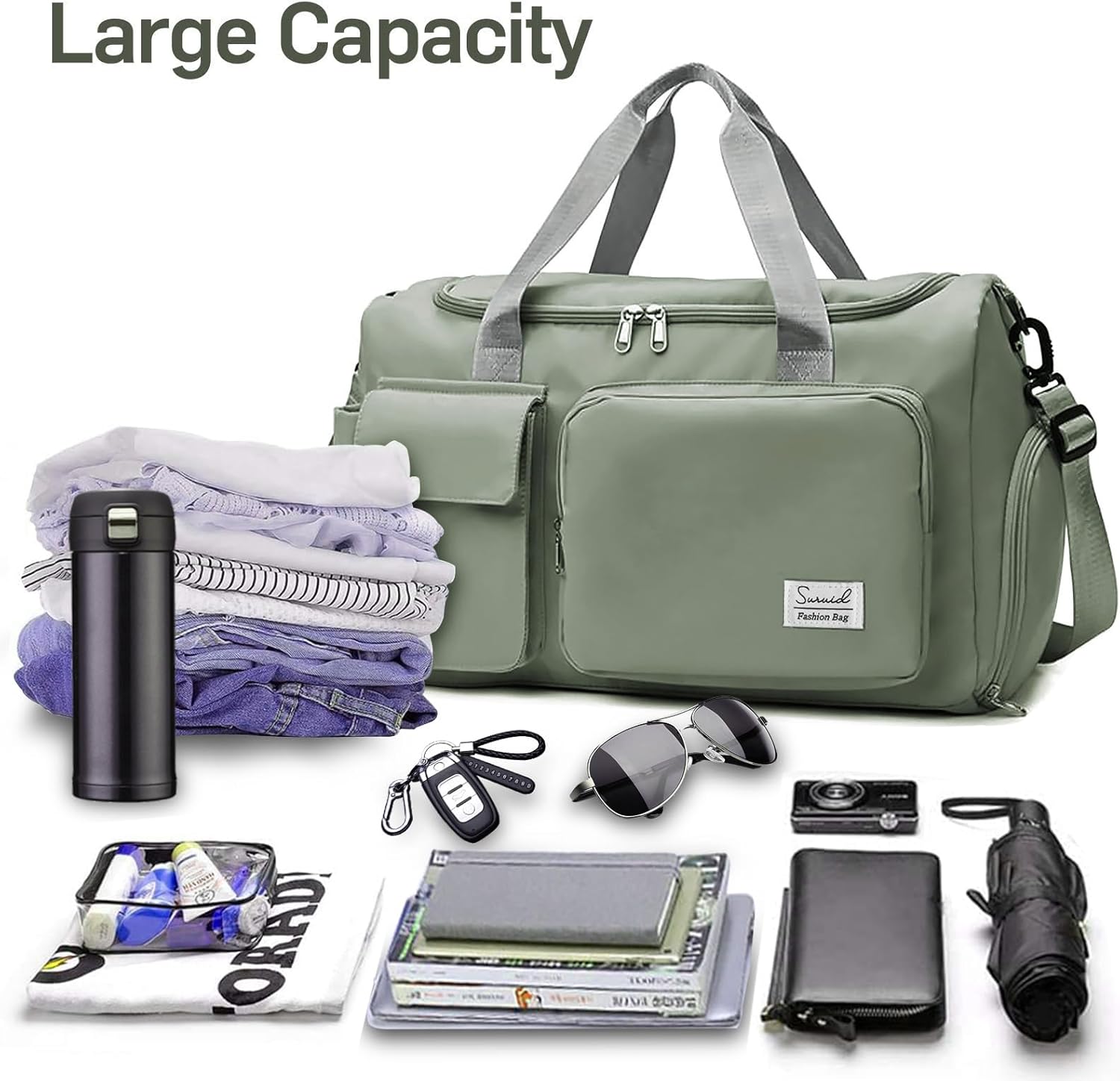 Evermode Gym Duffel Bag - E - moda