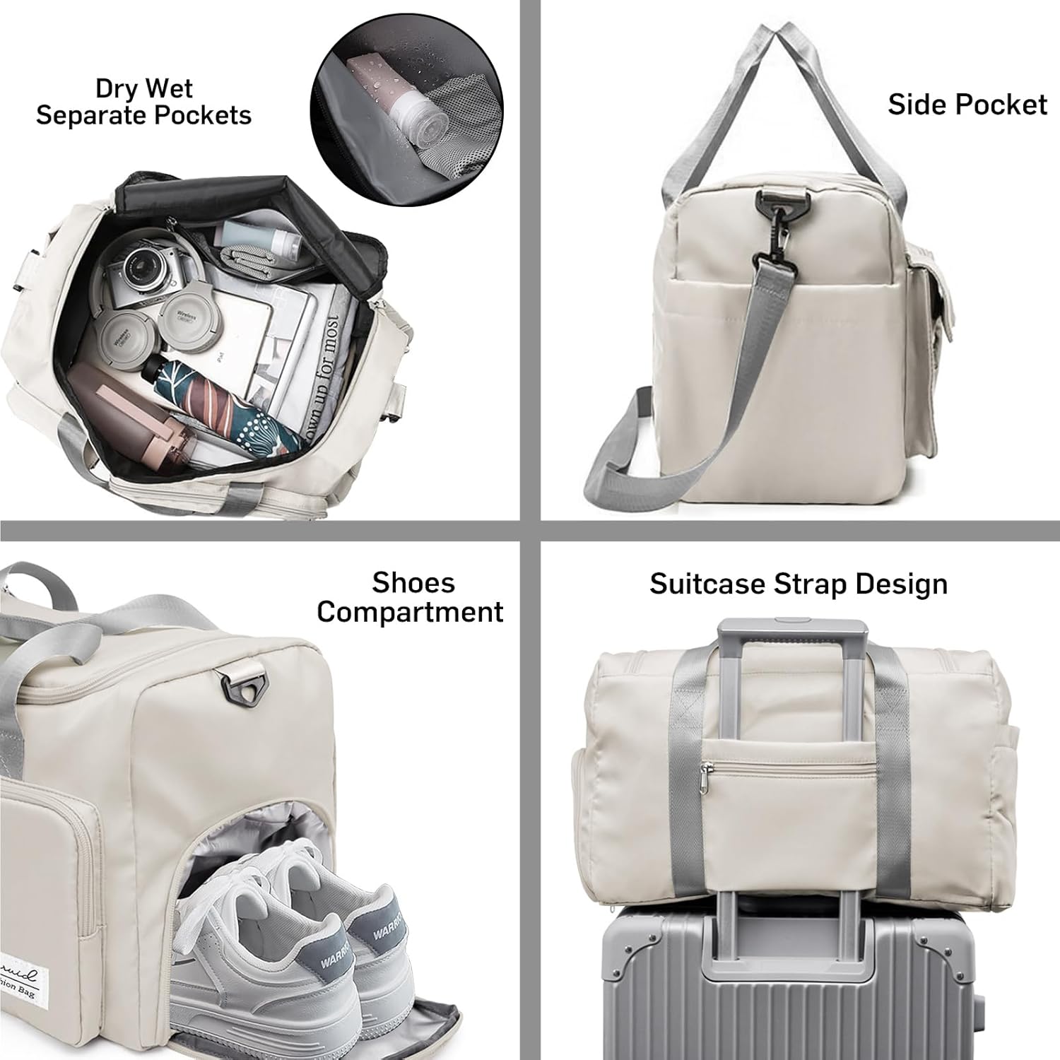 Evermode Gym Duffel Bag - E - moda