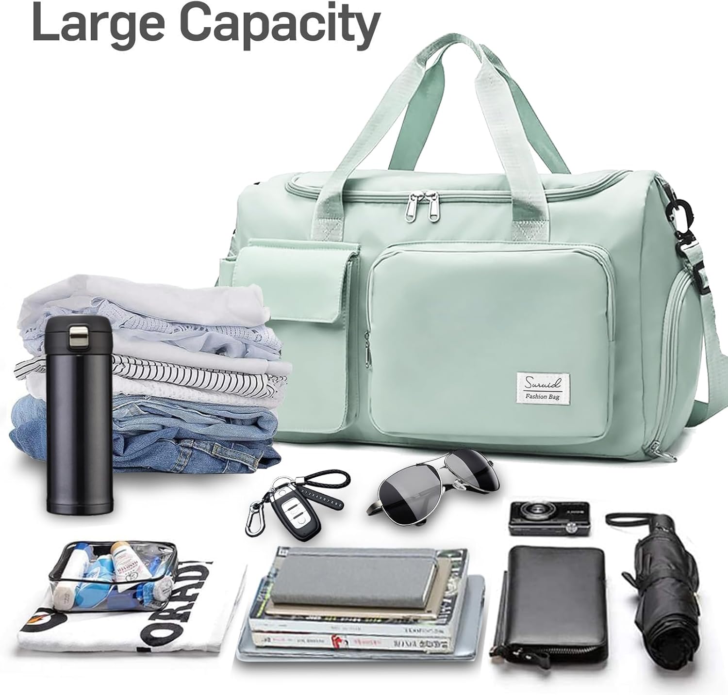 Evermode Gym Duffel Bag - E - moda
