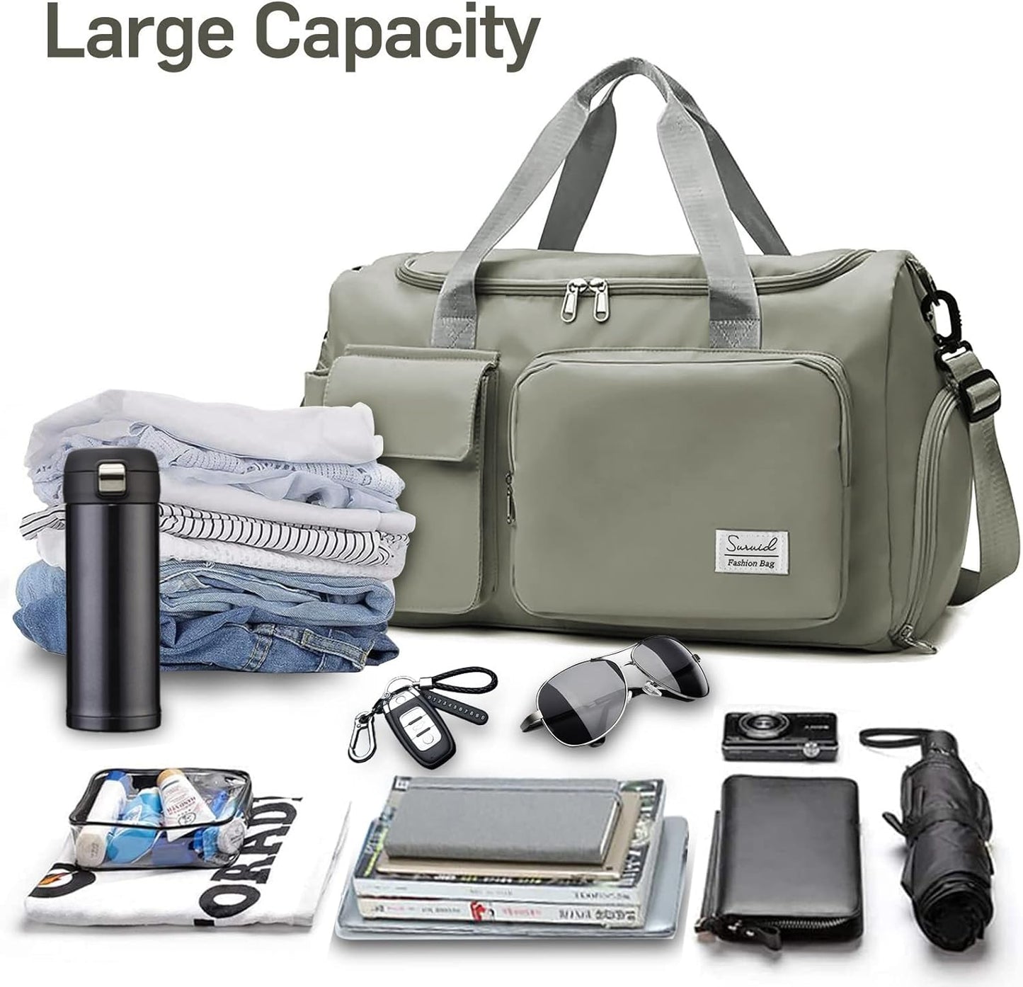 Evermode Gym Duffel Bag - E - moda