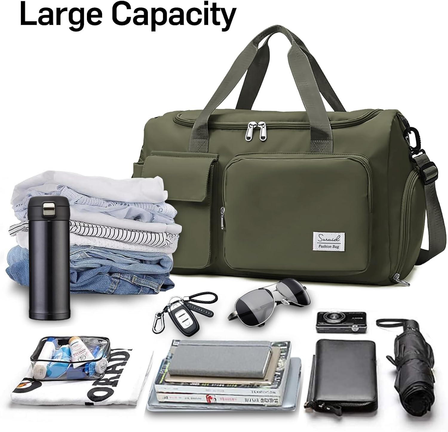 Evermode Gym Duffel Bag - E - moda