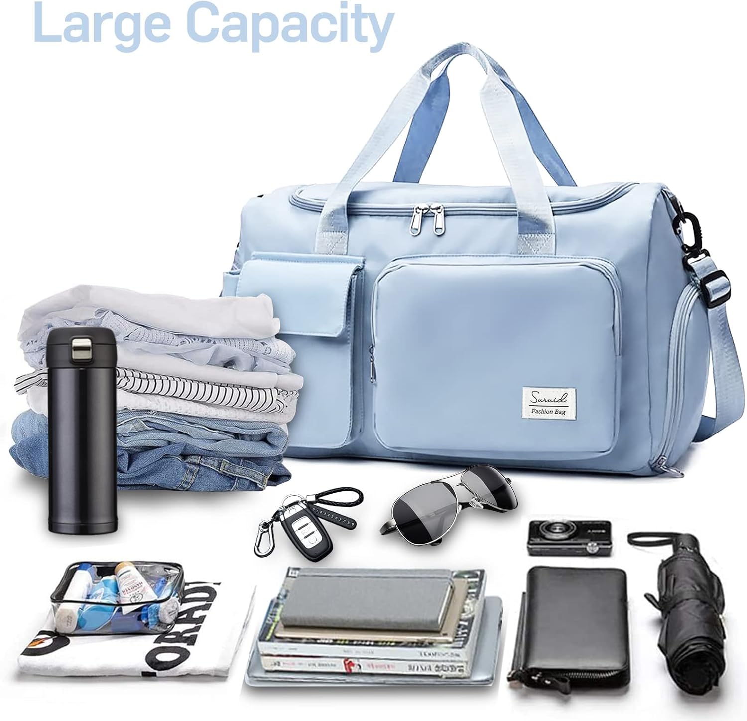 Evermode Gym Duffel Bag - E - moda