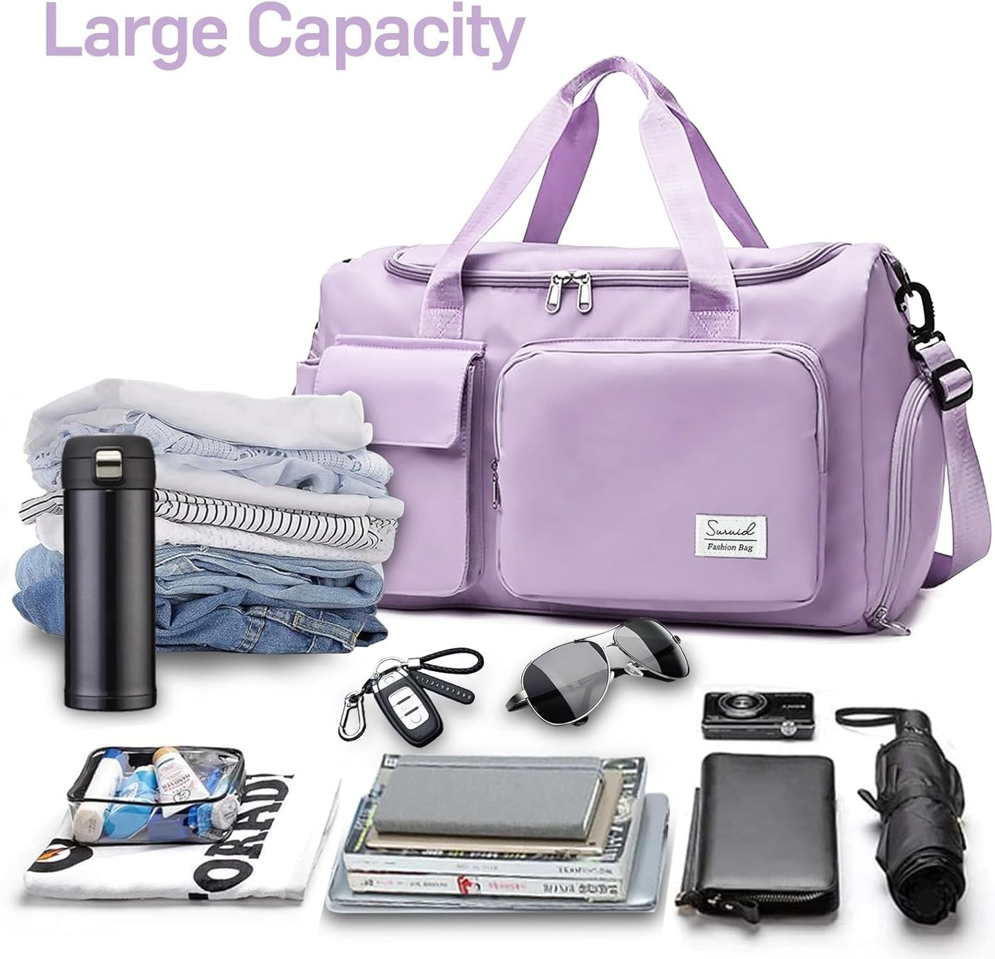 Evermode Gym Duffel Bag - E - moda