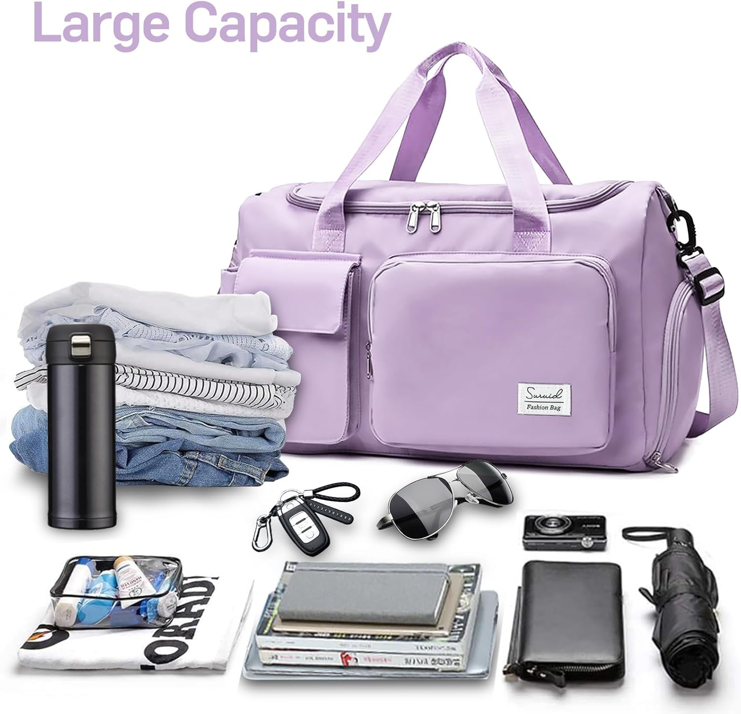 Evermode Gym Duffel Bag - E - moda