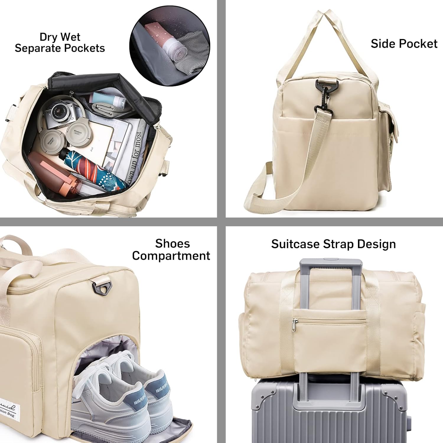 Evermode Gym Duffel Bag - E - moda