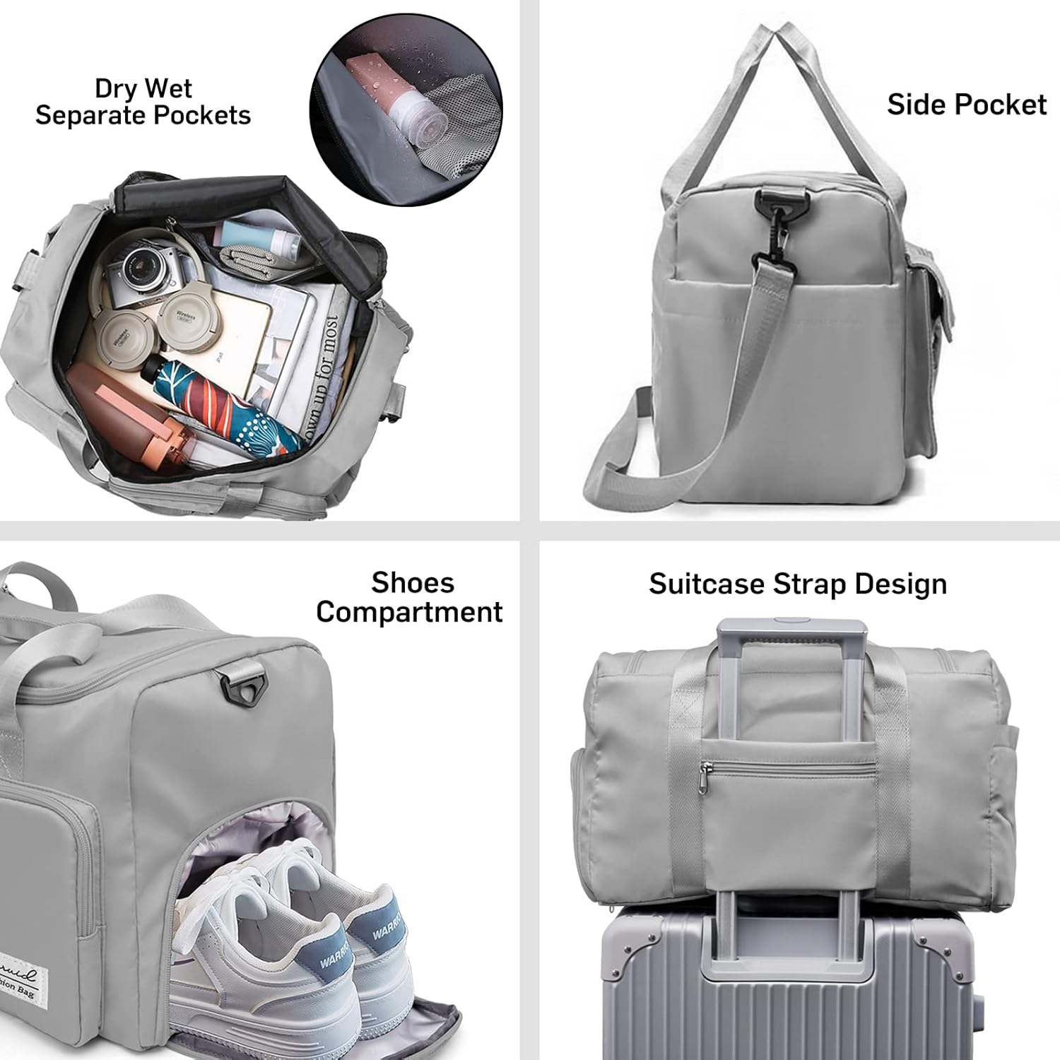 Evermode Gym Duffel Bag - E - moda