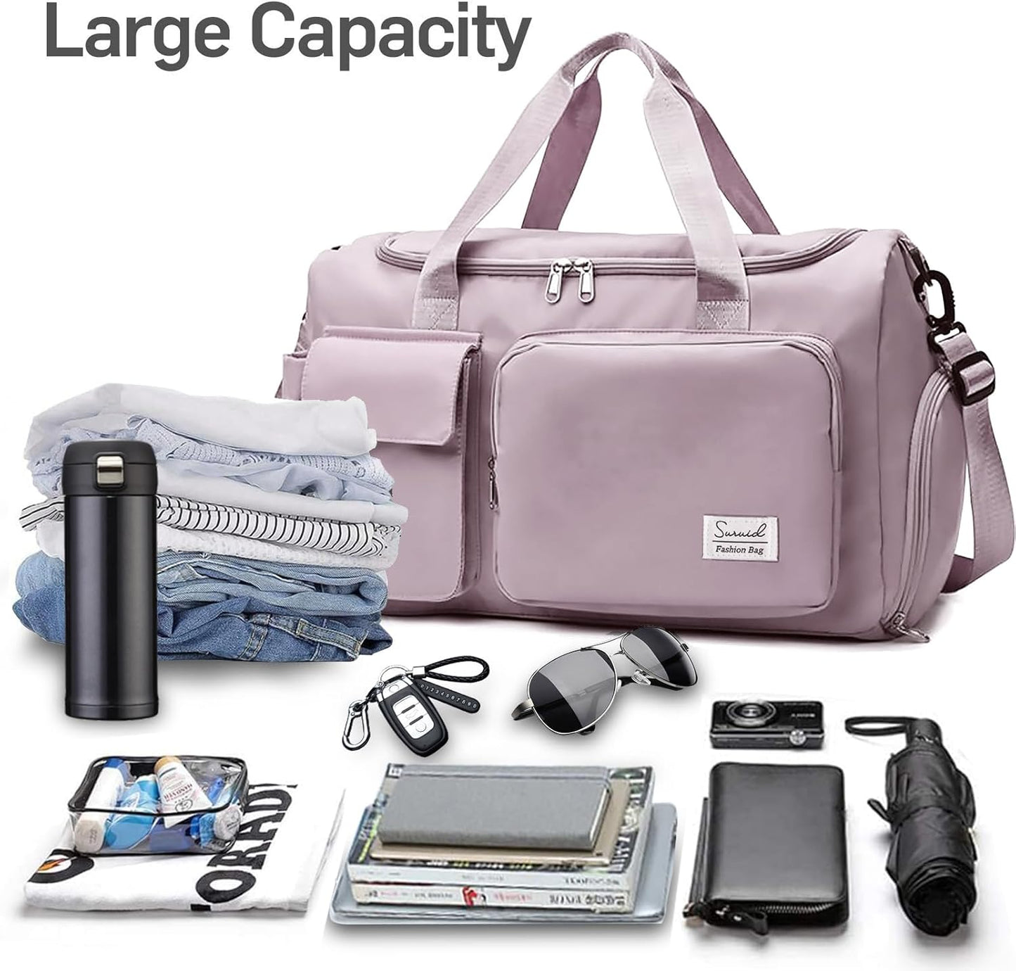 Evermode Gym Duffel Bag - E - moda