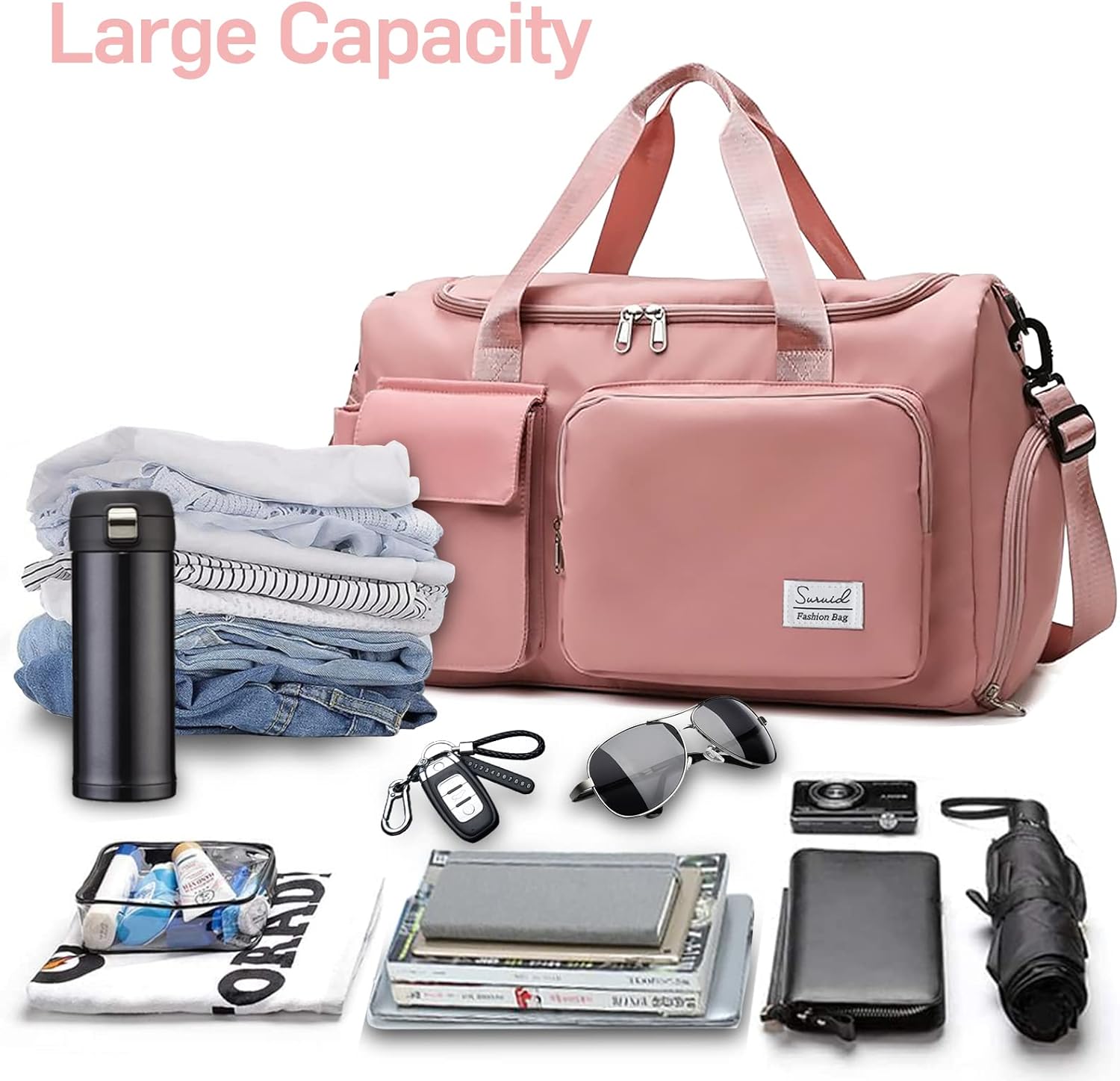 Evermode Gym Duffel Bag - E - moda