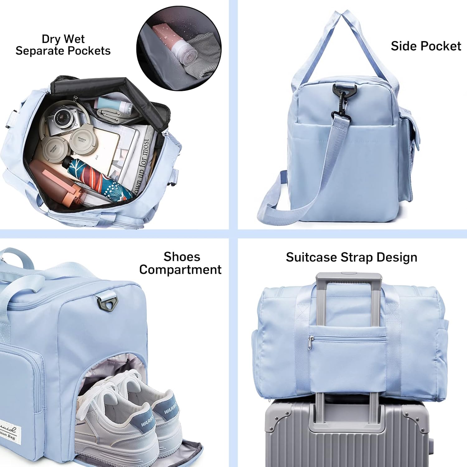 Evermode Gym Duffel Bag - E - moda