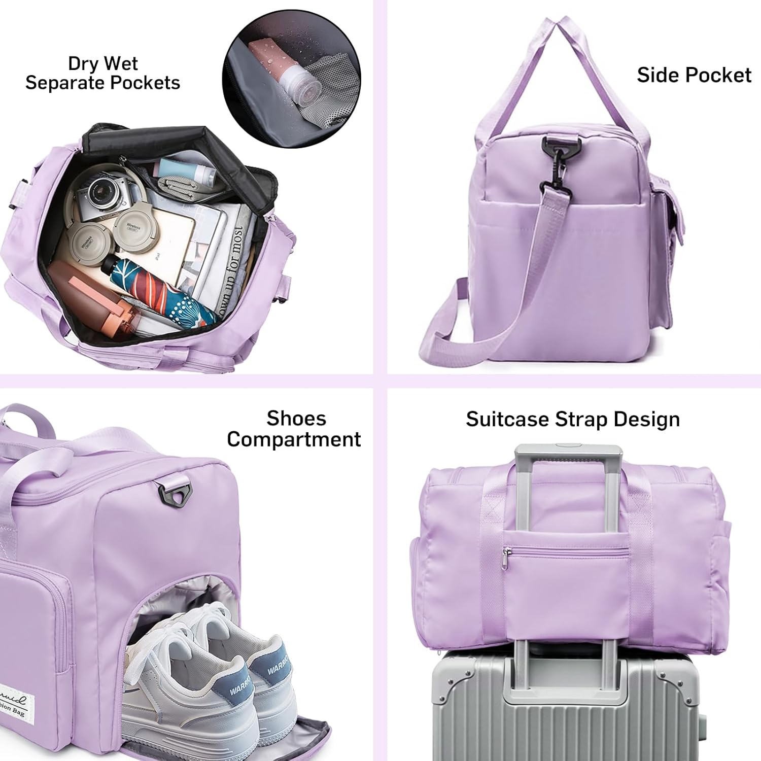 Evermode Gym Duffel Bag - E - moda