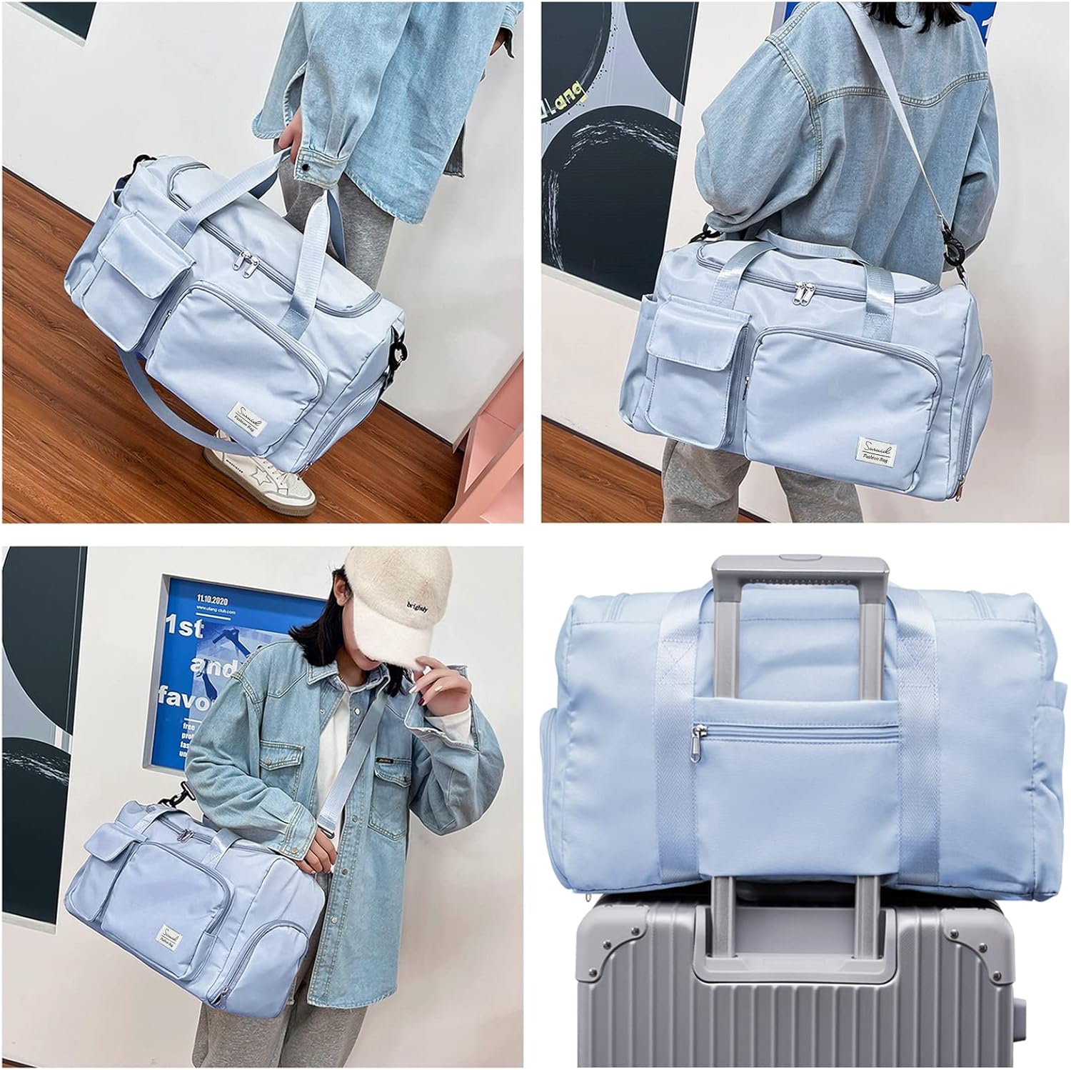 Evermode Gym Duffel Bag - E - moda